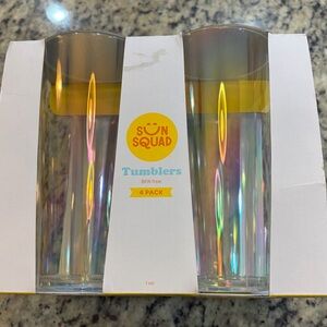 Sun Squad Iridescent Tumblers - 4 Pack